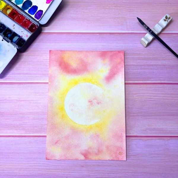 aquarelle-douce-lune-4 Aquarelle intuitive féminine Douce lune