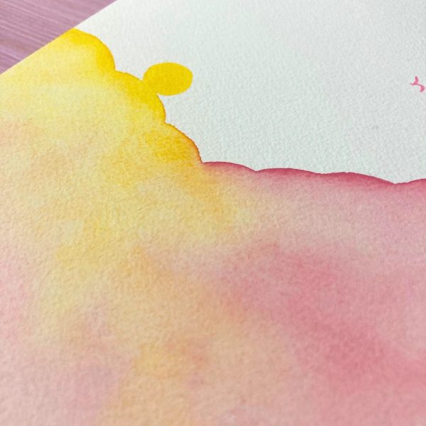 Aquarelle originale A5 Douceur