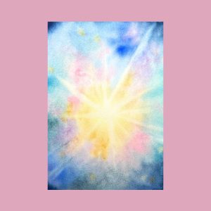 Aquarelle originale A4 Entre ciel et mer