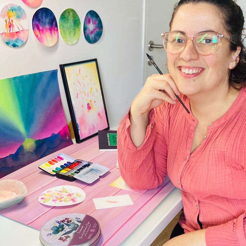 Portrait Marina Sbarra aquarelliste Nantes